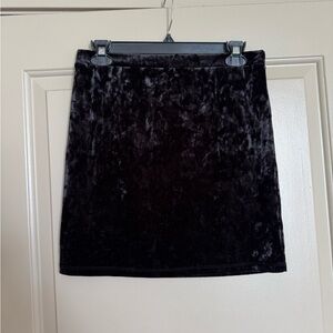 Forever 21 Black Velvet Mini Skirt - Women